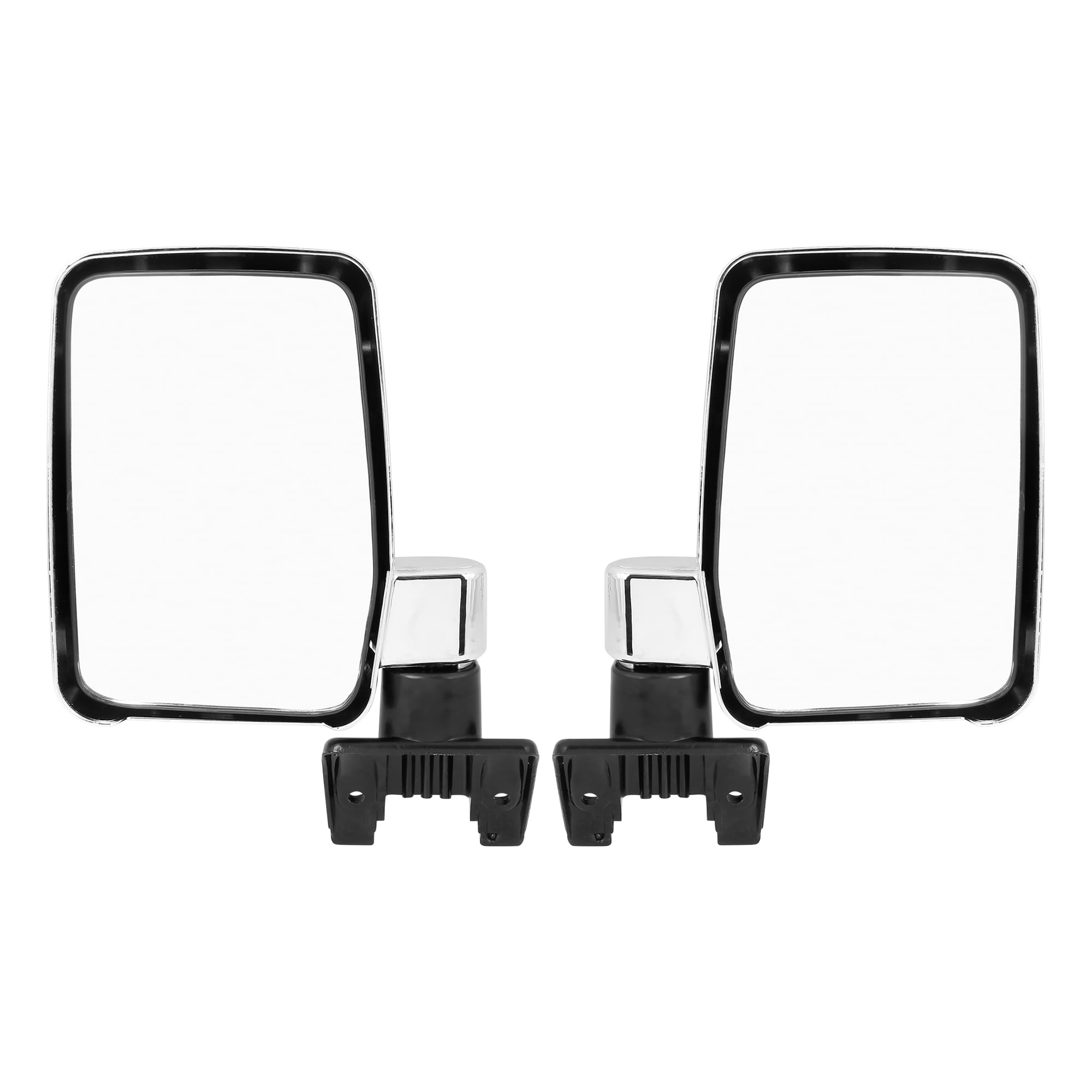 Unique Bargains Pair Car Rear View Side Mirror Silver Tone