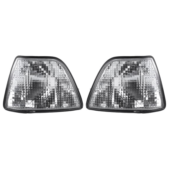 Unique Bargains Pair Clear Turn Signal Light Front Left Right Side Corner Signal Light for BMW E36 3 Series 1992-1998