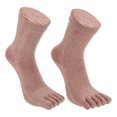 thumbnail image 1 of Unique Bargains Pair Full Finger Five Toe Socks Unisex Non Slip Daily Fit Finger Socks Pink, 1 of 7