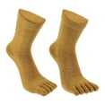 thumbnail image 1 of Unique Bargains Pair Full Finger Five Toe Socks Unisex Non Slip Daily Fit Finger Socks Yellow, 1 of 7