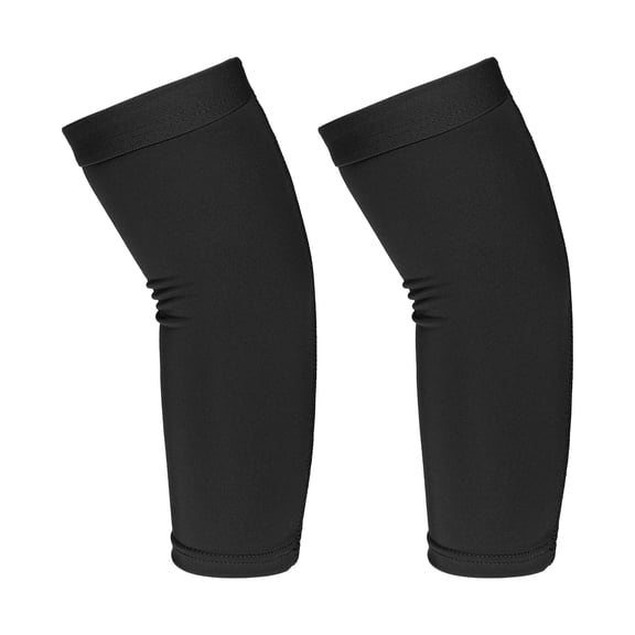 Unique Bargains Pair Reduce Joint Pain Arm Elbow Compression Sleeve L Size Black