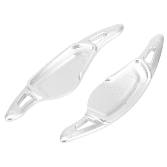 Unique Bargains Pair Silver Tone Car Steering Wheel Shift Paddle Cover Shifter Extension Aluminum Alloy for BMW 3 Series