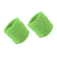 thumbnail image 1 of Unique Bargains Pair Sweat Absorbing Wrist Sweatbands Athletic Cotton Terry Cloth Cyan 8x8cm, 1 of 6