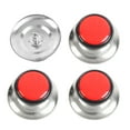 thumbnail image 1 of Unique Bargains Pan Pot Lid Knob Handle Durable Universal Kitchen Cookware Replacement Red 4pcs, 1 of 5