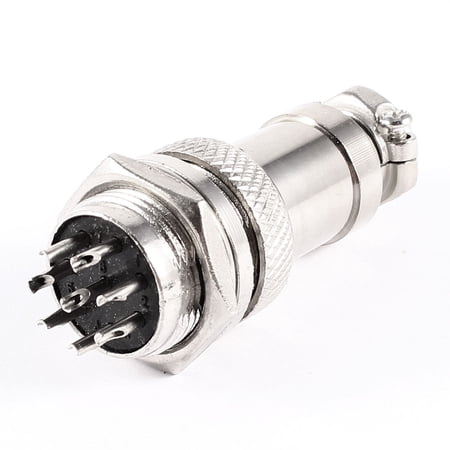 Unique Bargains Panel Connector GX16 8P 8-Pin Male Aviation Plug Jack Connector Adapter