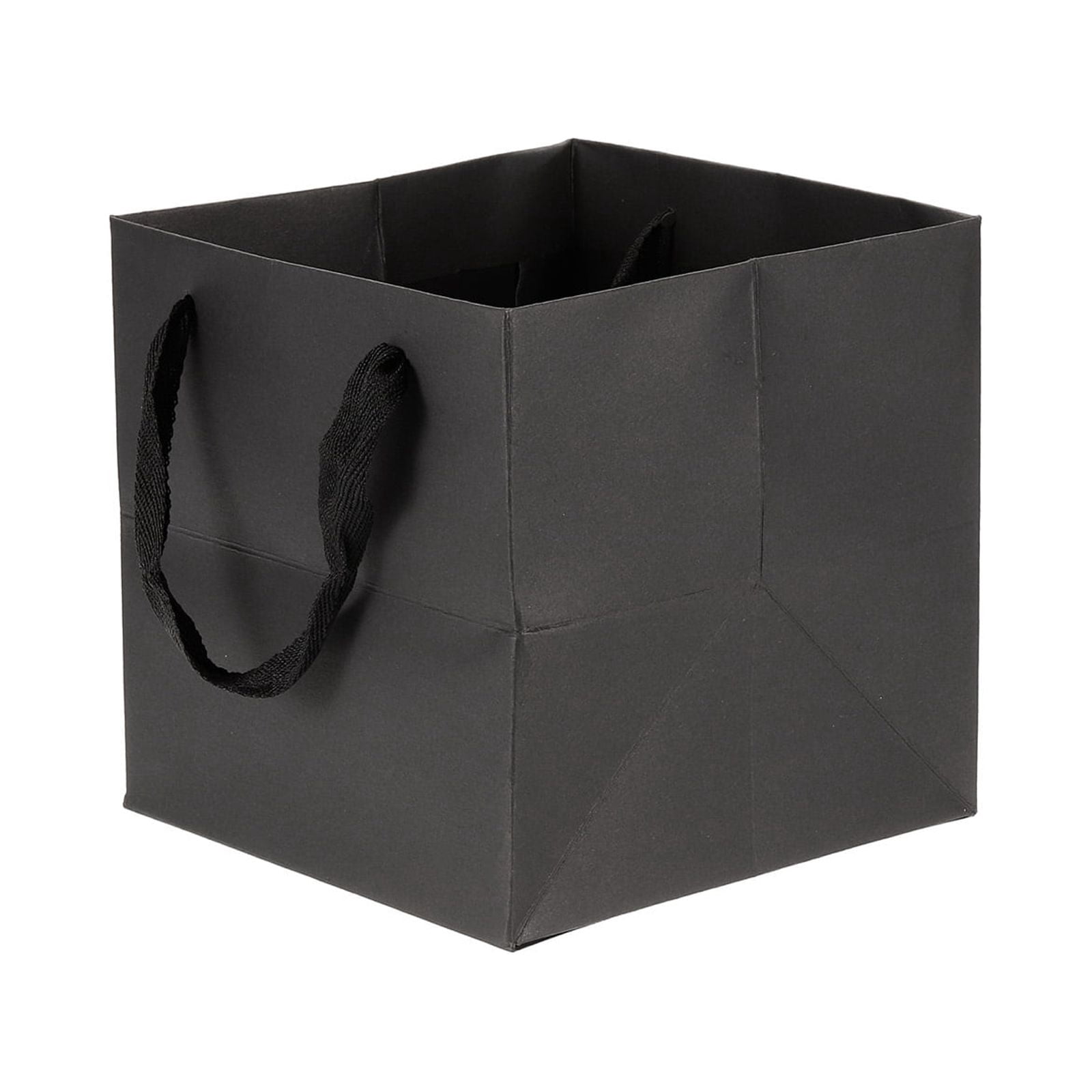Unique Bargains Paper Gift Bag with Handle, Storage Bag for Party Favor 5 Pack Black S