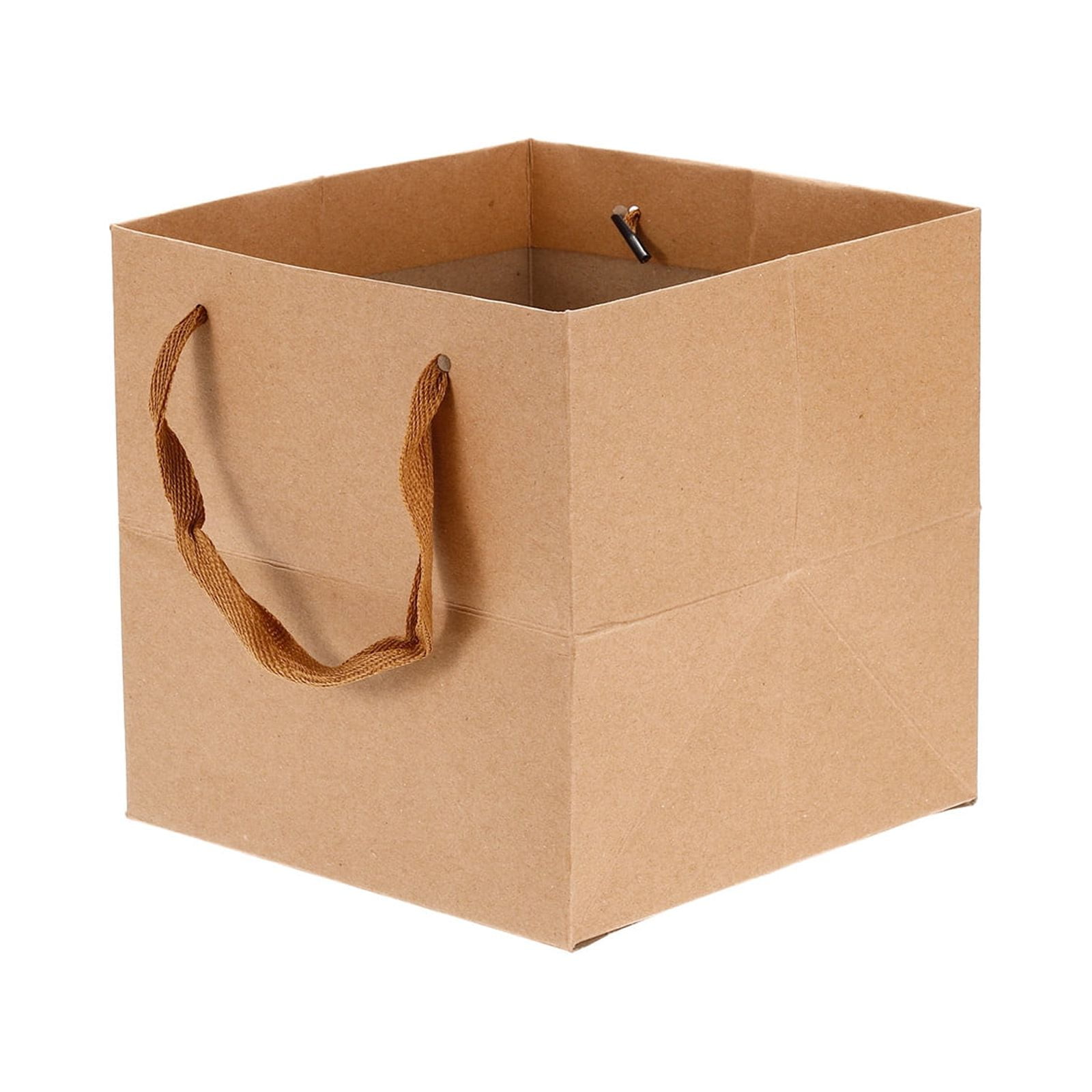 Unique Bargains Paper Gift Bag with Handle, Storage Bag for Party Favor 5 Pack Brown S
