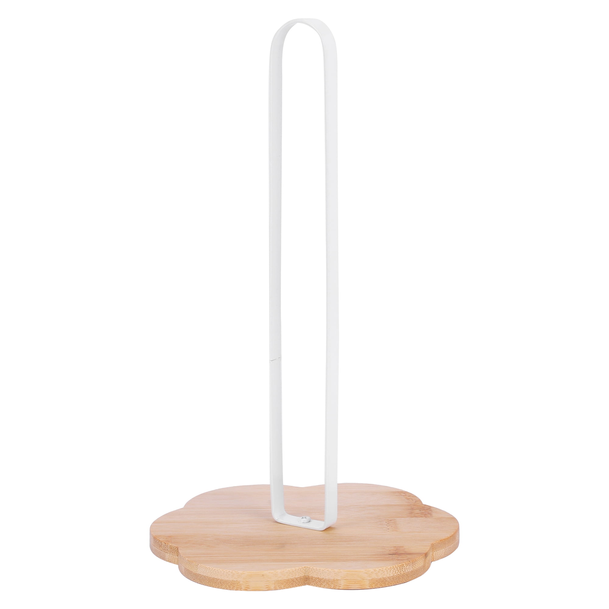 Unique Bargains Paper Towel Holder Countertop Non Slip Base Dispenser Metal D 10.2x6.3inch