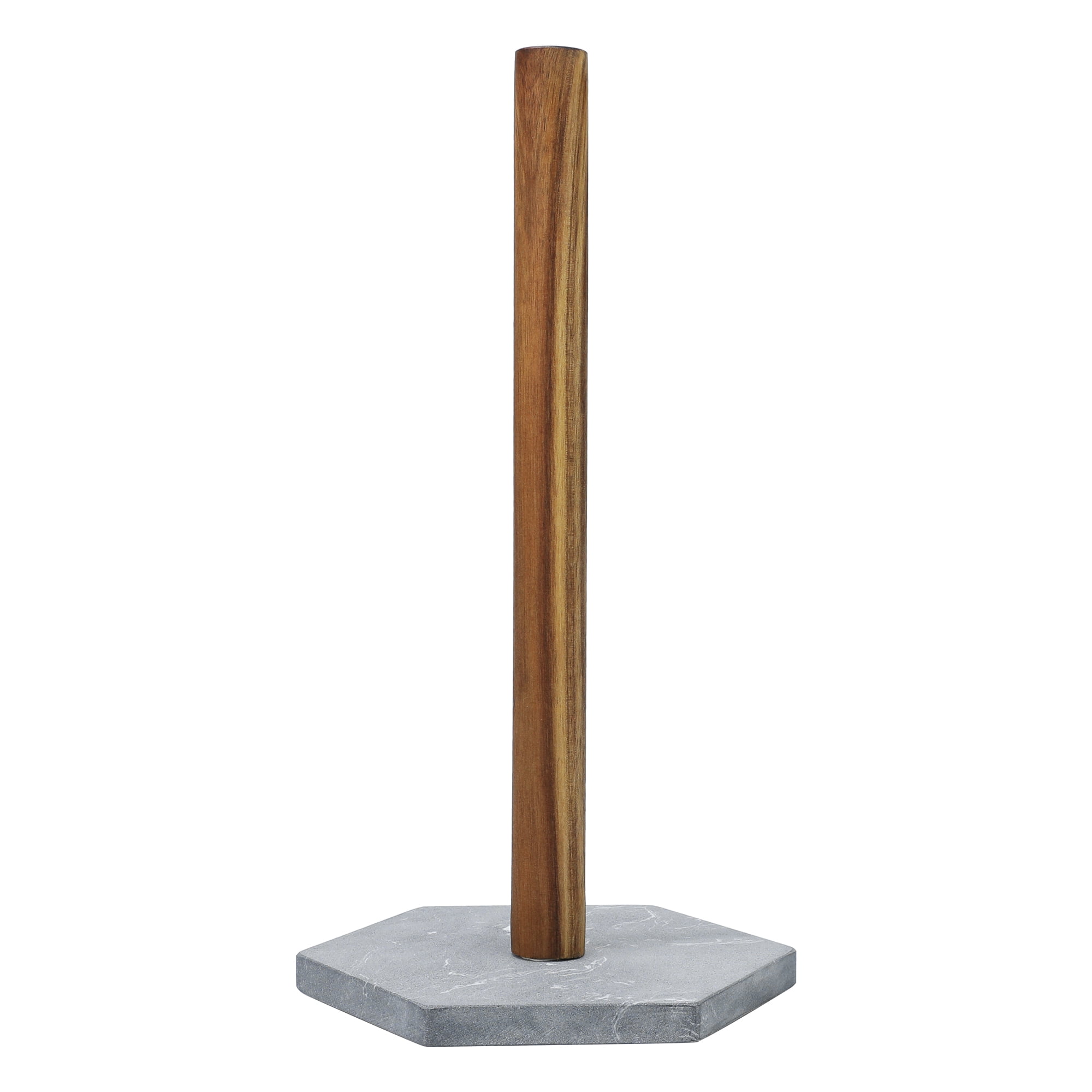 Unique Bargains Paper Towel Holder Countertop Non-Slip Base Marble Color F 12.6x5.9inch