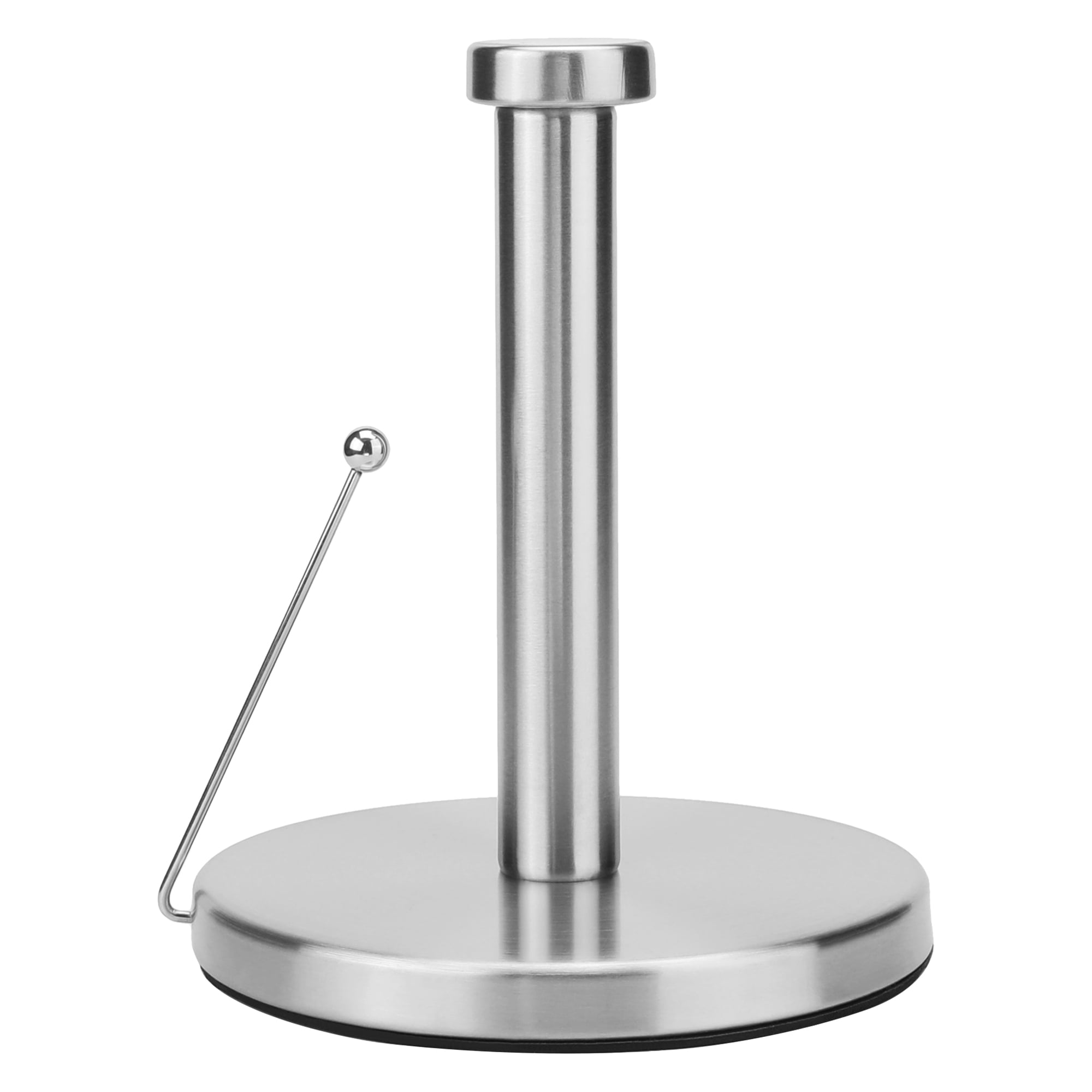 Unique Bargains Paper Towel Holder Countertop Weighted Non Slip Base Silver A 7x5.9inch