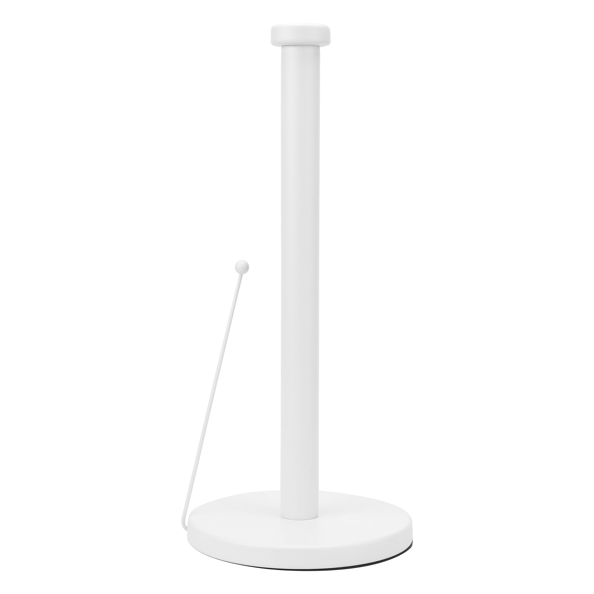 Unique Bargains Paper Towel Holder Countertop Weighted Non Slip Base White 13.4x5.9inch