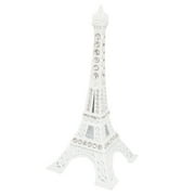 Unique Bargains Eiffel Tower Figurine Miniature Statue Retro Model Home Decor White
