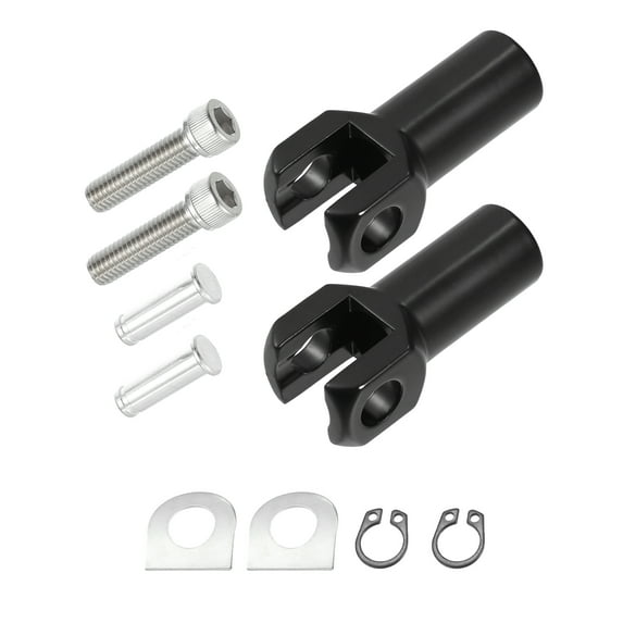 Unique Bargains Passenger Foot Peg Supports Mounts Clevis Kit Motorcycle Foot Peg for Harley Softail Black