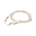 thumbnail image 1 of Unique Bargains Pearl Pattern Eyeglass Chain 29.53" 1 Pc Gold Tone, 1 of 5