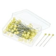 thumbnail image 1 of Unique Bargains Pearlized Sewing Pins Set Stainless Steel Ball Head Needle Golden 1 Set, 1 of 5