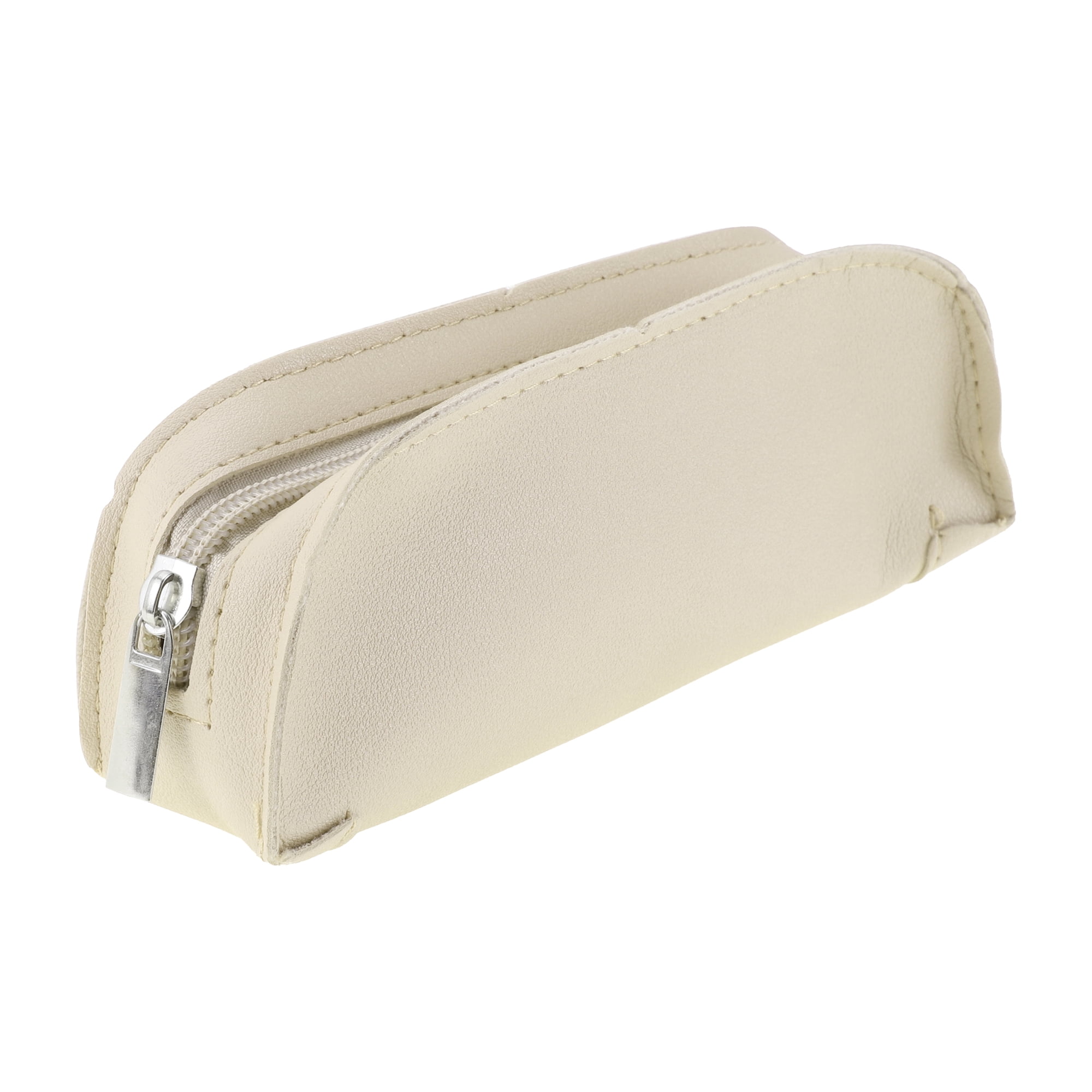 Unique Bargains Pen Case Portable Stationery Bag Zipper Case Beige