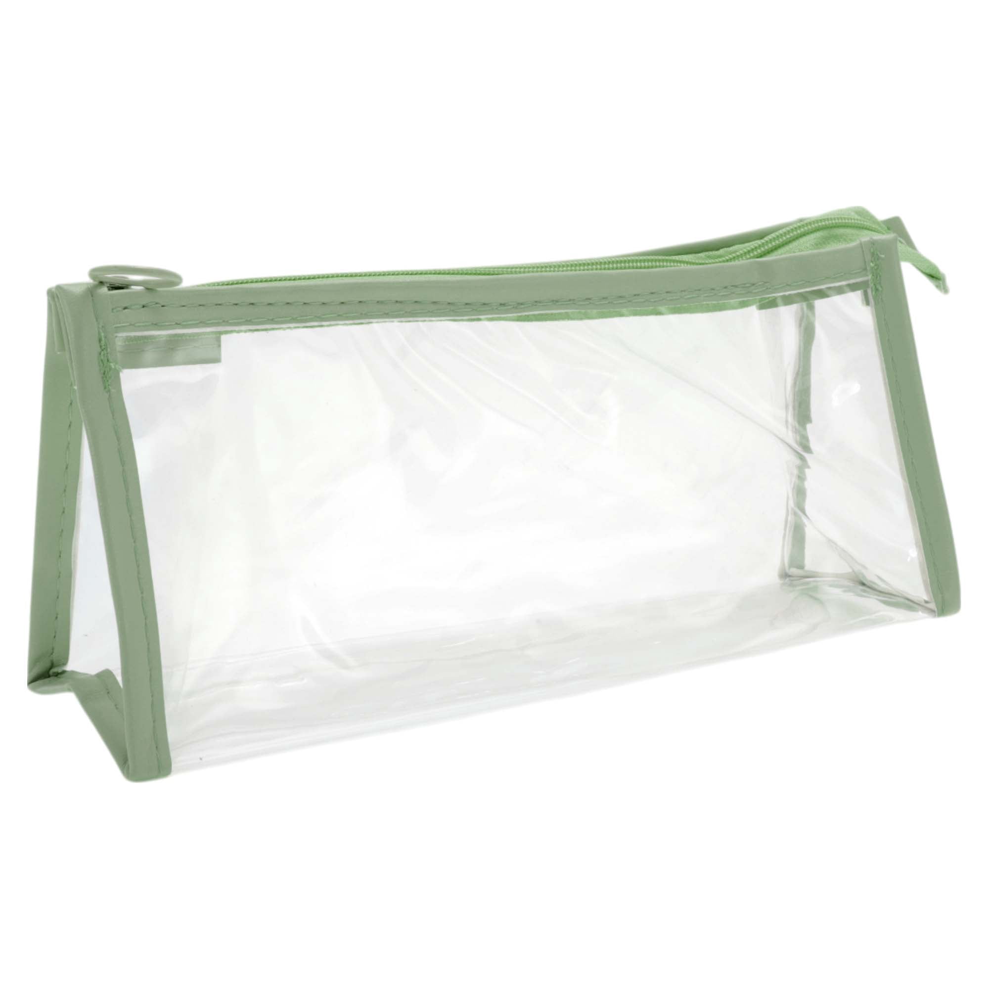 Unique Bargains Pencil Case Clear Pen Pouch, Portable Stationery Bag for Organizer Green