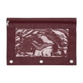 thumbnail image 1 of Unique Bargains Pencil Case for 3 Ring Binder with Smooth Zipper Wine Red, 1 of 7