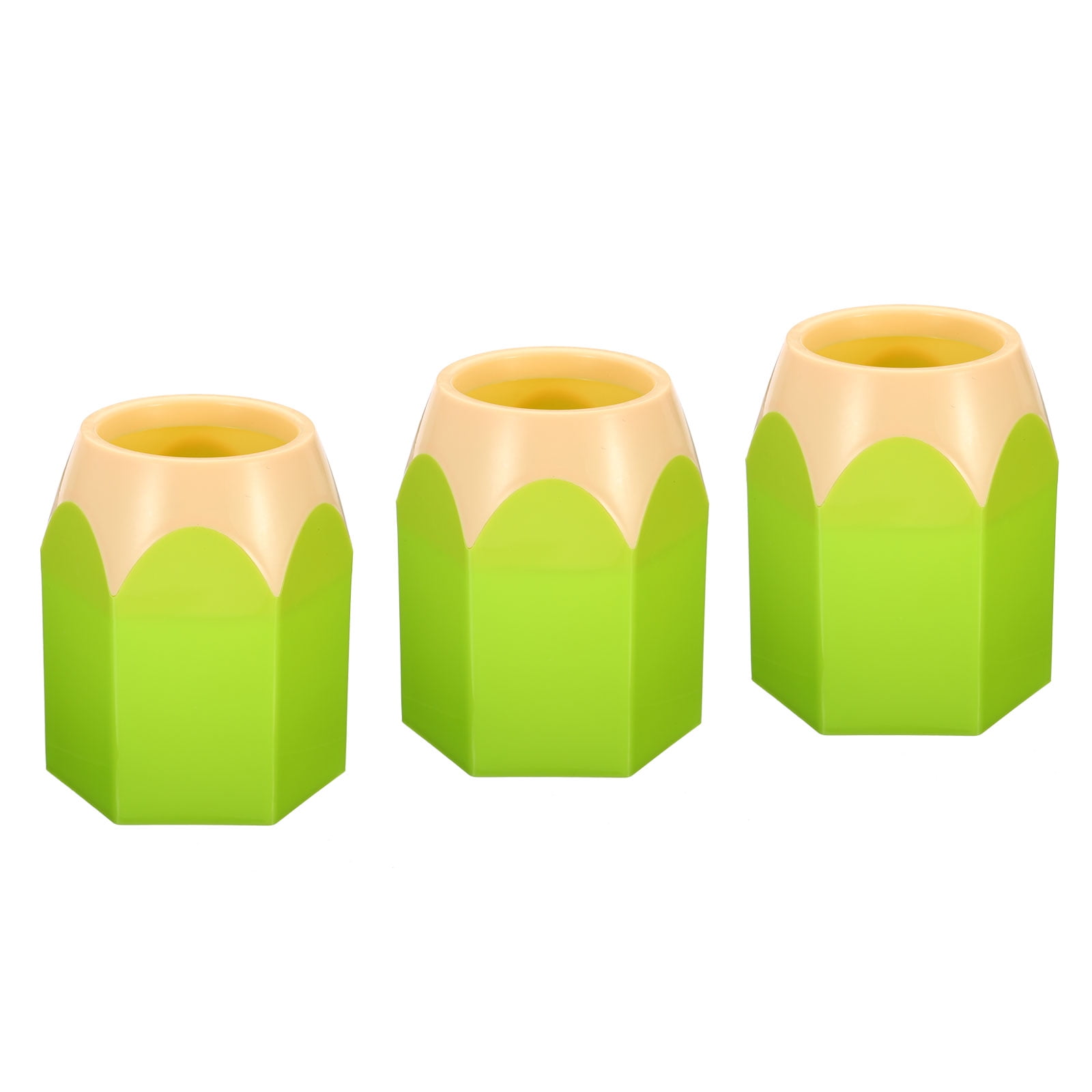 Unique Bargains Cute Pencil Holders Pencil Shape Desktop Organizers Green