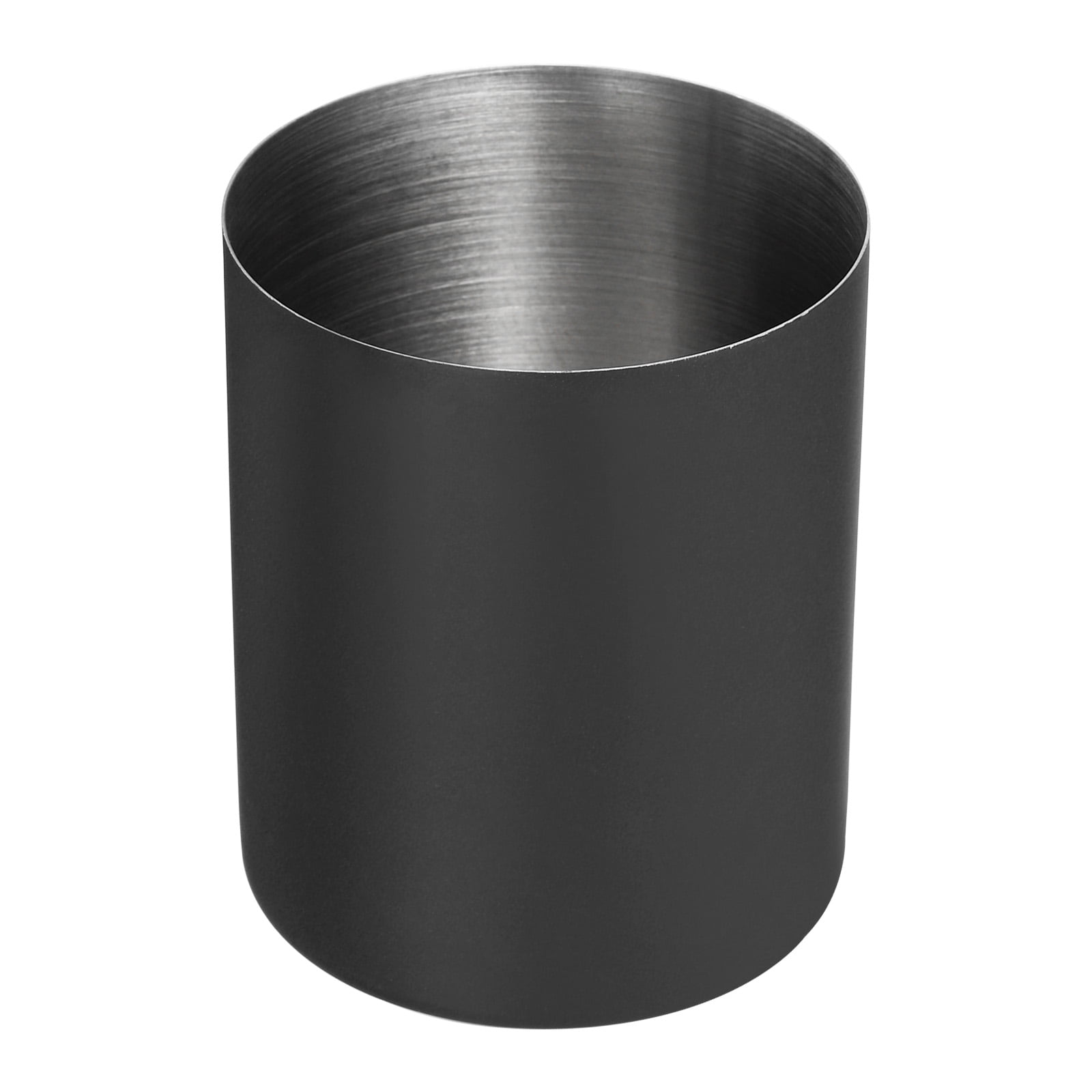 Unique Bargains Pencil Holder Makeup Brush Holder Stainless Steel Cup Desktop Organizers Black