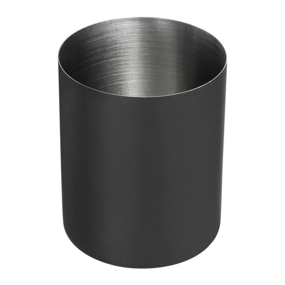 Unique Bargains Pencil Holder Makeup Brush Holder Stainless Steel Cup Desktop Organizers Black