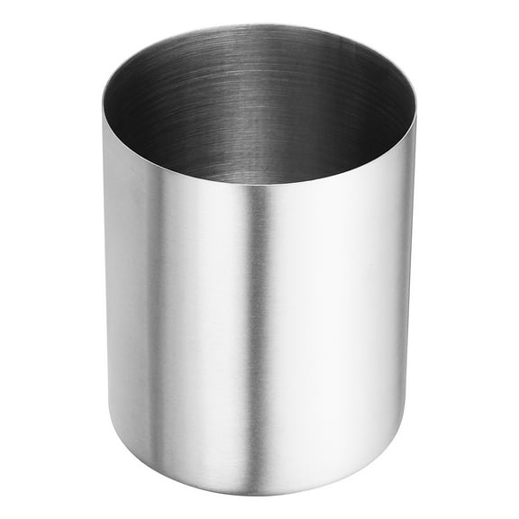 Unique Bargains Pencil Holder Makeup Brush Holder Stainless Steel Cup Desktop Organizers Silver