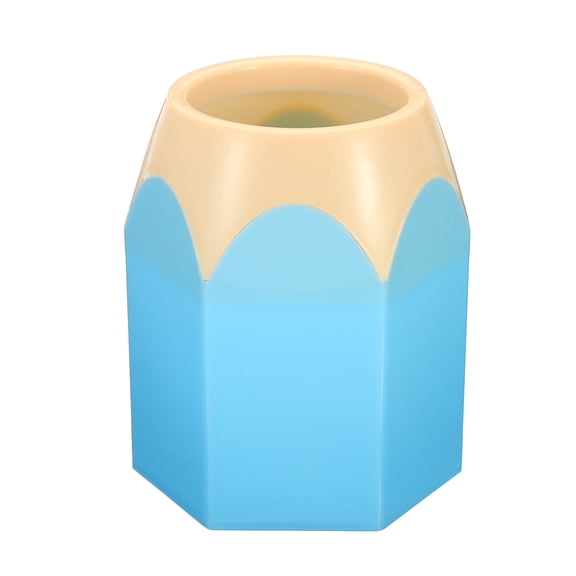 Unique Bargains Cute Plastic Pencil Holder for Desk Stylish Organizer Blue