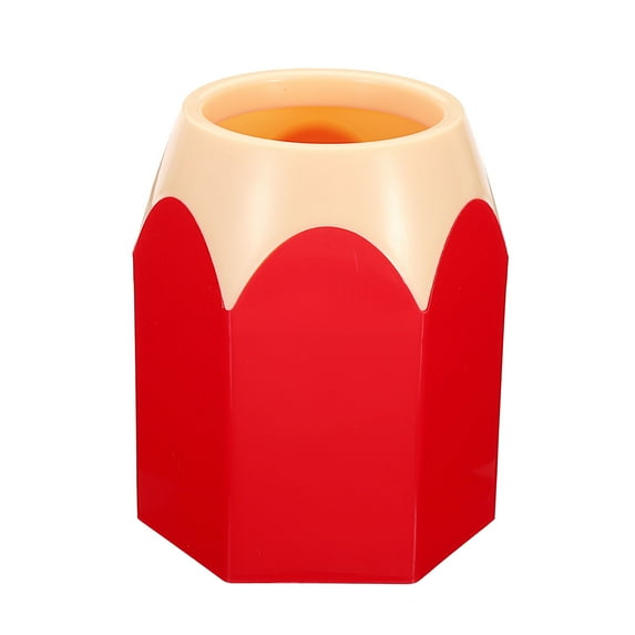 Unique Bargains Cute Plastic Pencil Holder for Desk Stylish Organizer Red