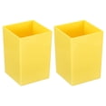 thumbnail image 1 of Unique Bargains Pencil Holder Plastic Pen Makeup Brush Holder Square Desktop Organizer Yellow, 1 of 6