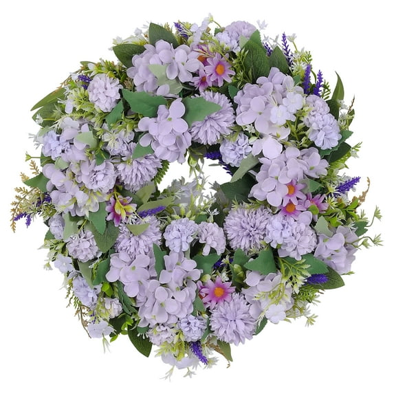 Unique Bargains Peony Wreaths for Front Door Artificial Flower Wreath Fall Wreaths Purple