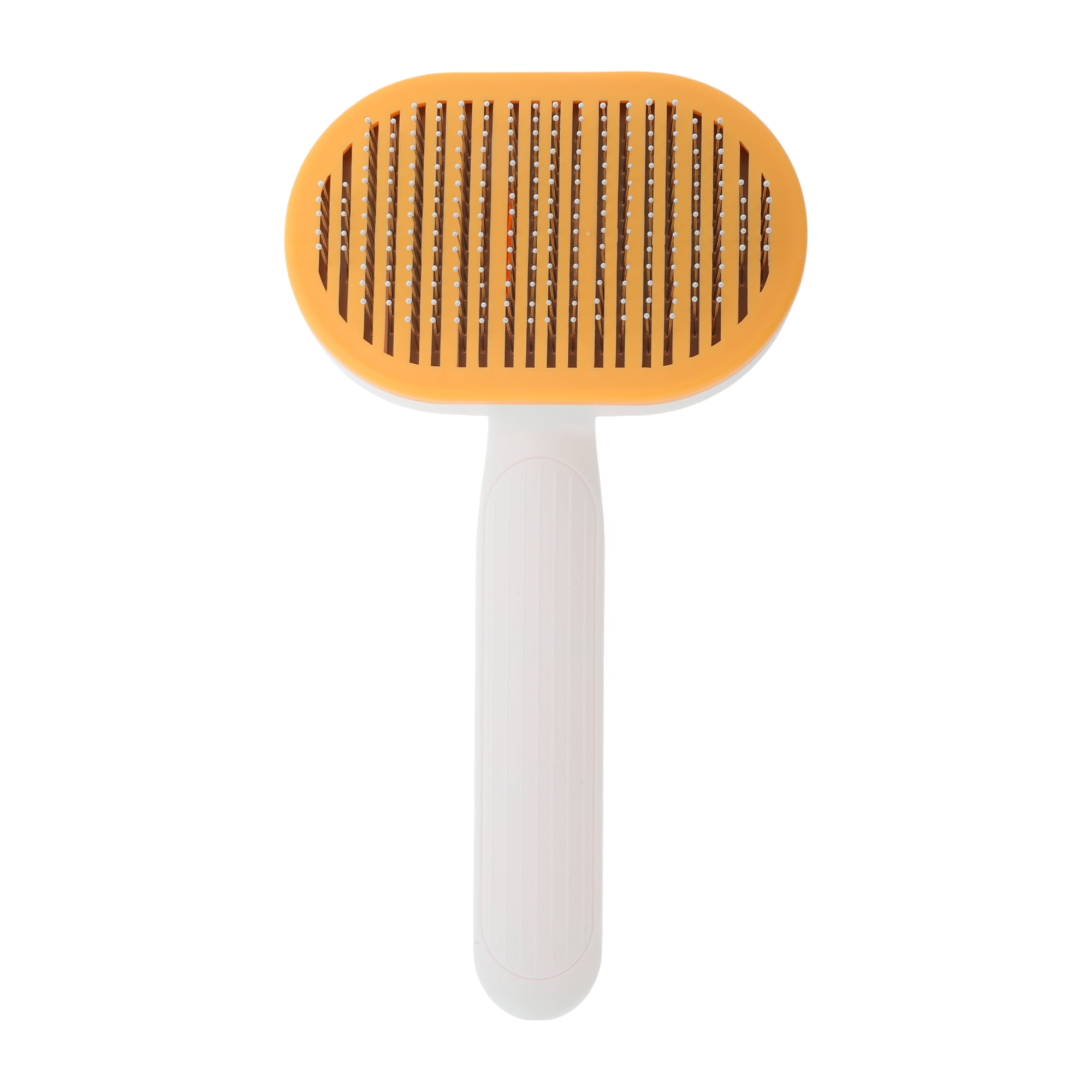 Unique Bargains Pet Brush Cleaning Brush for Cats and Dogs Yellow White 7.09 in