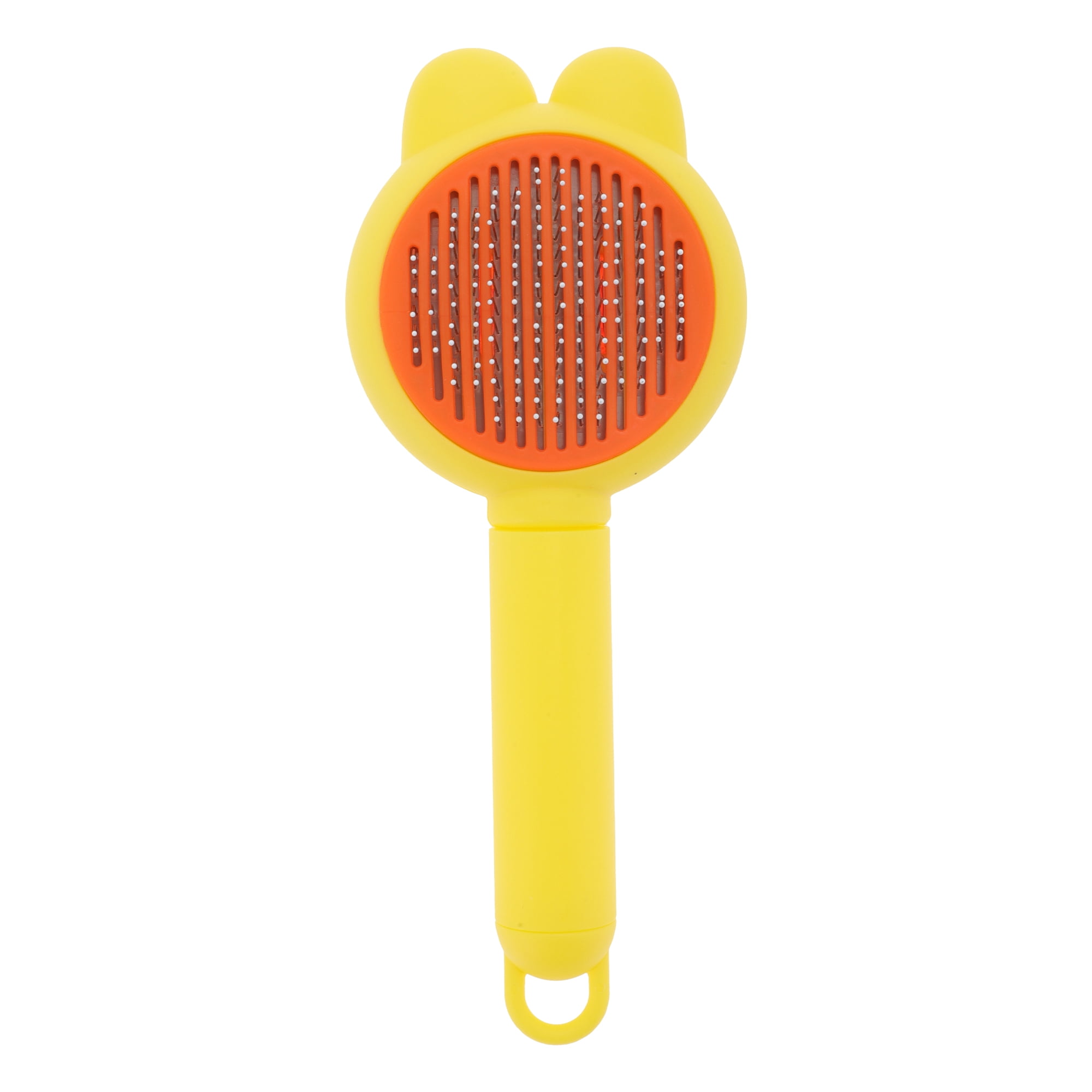 Unique Bargains Pet Brush for Cats and Dogs for Deshedding Yellow 7.68 in
