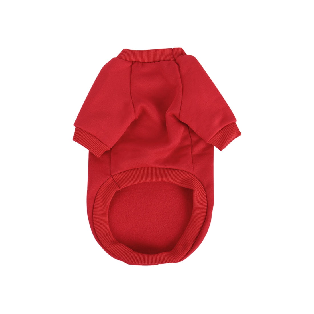 Unique Bargains Pet Dog Sweatshirt Cloth Cotton Basic Apparel Puppy Cat Winter Coat Red XS