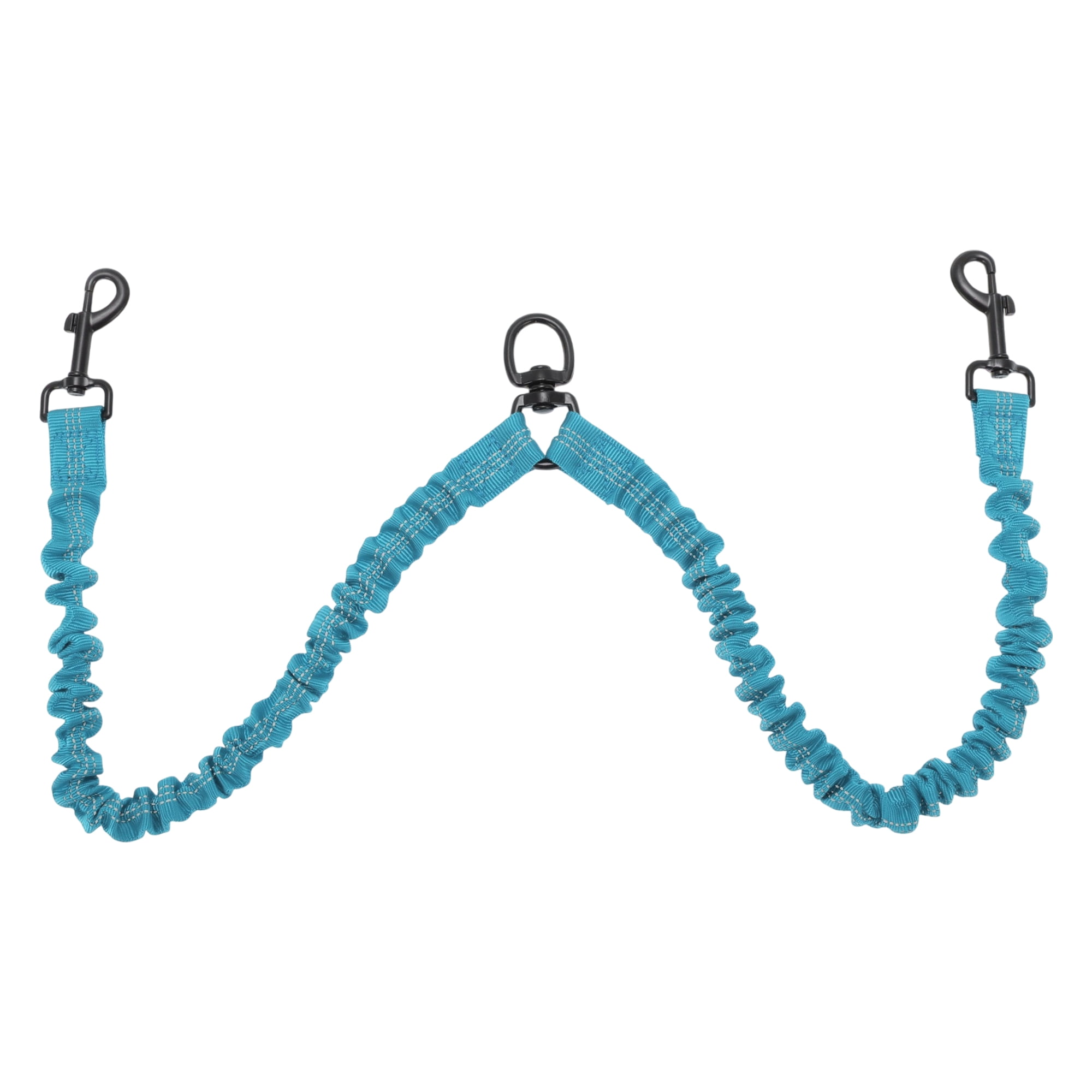 Unique Bargains Pet Double Dog Leash Reflective Dual Leash Light Blue