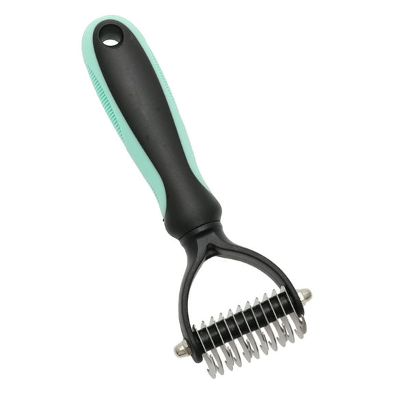 Unique Bargains Pets Grooming Supplies Professional Undercoat Rake Shedding Control for Dogs and Cats 6.69"x2.76" Green