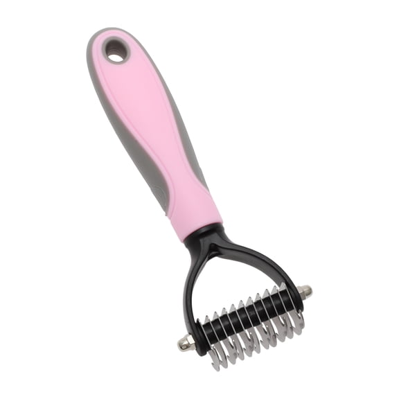 Unique Bargains Pets Grooming Supplies Professional Undercoat Rake Shedding Control for Dogs and Cats 6.69"x2.76" Pink