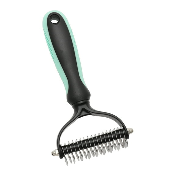 Unique Bargains Pets Grooming Supplies Professional Undercoat Rake Shedding Control for Dogs and Cats 6.69"x3.54" Green