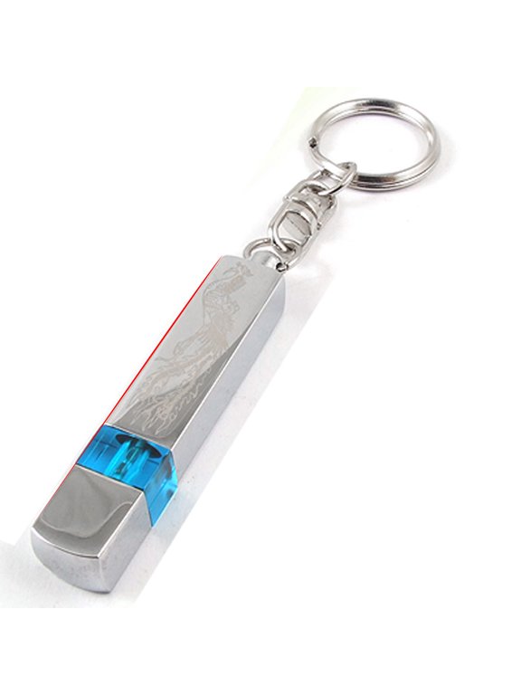Phoenix Print Anti-Static Keychain Discharger Silver Tone