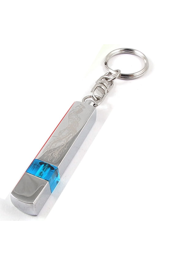 Phoenix Print Anti-Static Keychain Discharger Silver Tone