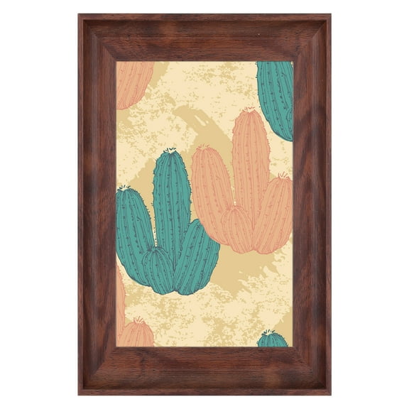 Unique Bargains Photo Frame Tabletop Display Picture Frame Walnut Color 4x6