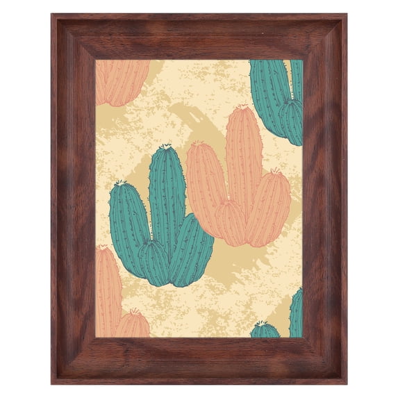 Unique Bargains Photo Frame Tabletop Display Picture Frame Walnut Color 8x10