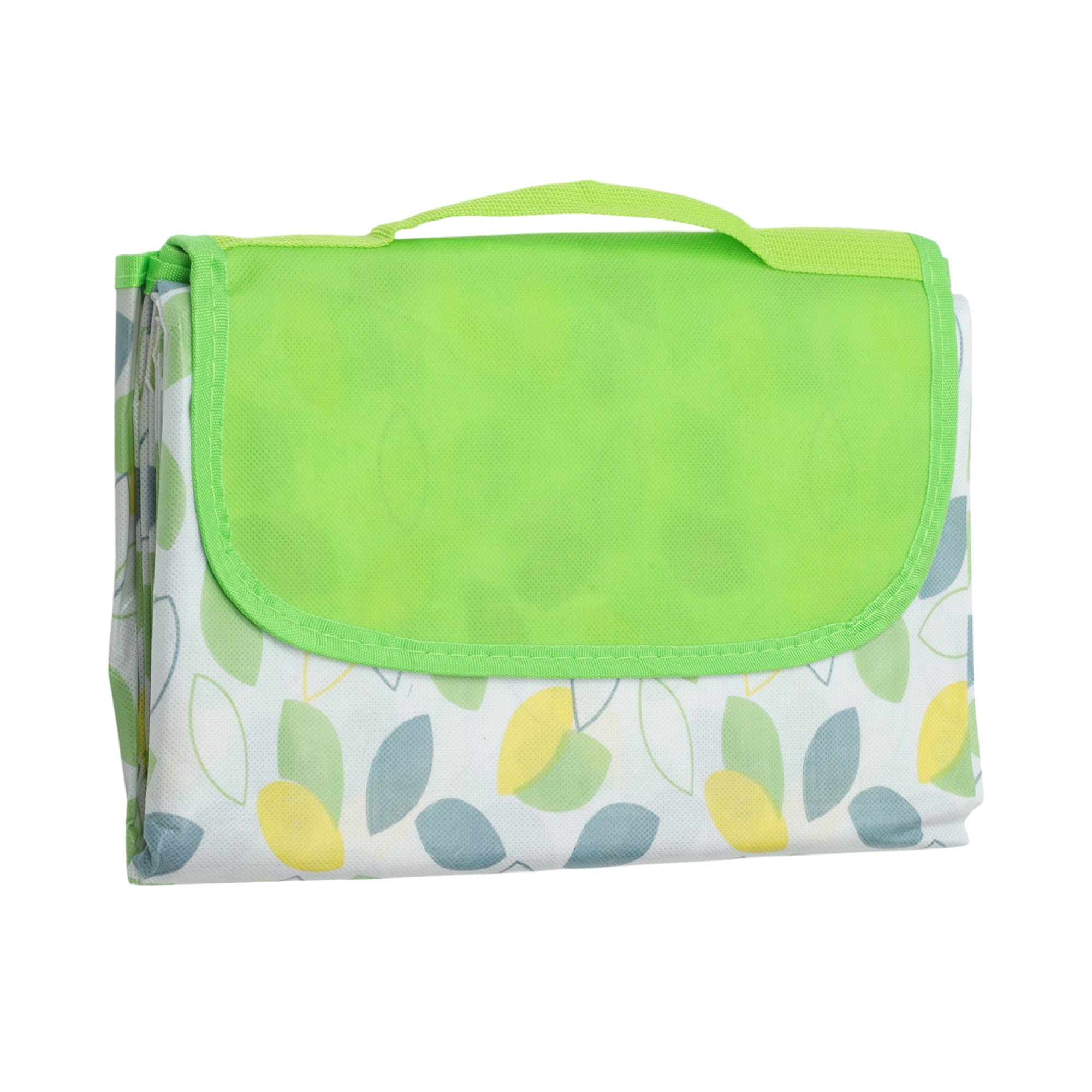 Unique Bargains Picnic Blanket Beach Mat Lightweight with Handle Green 200x200cm