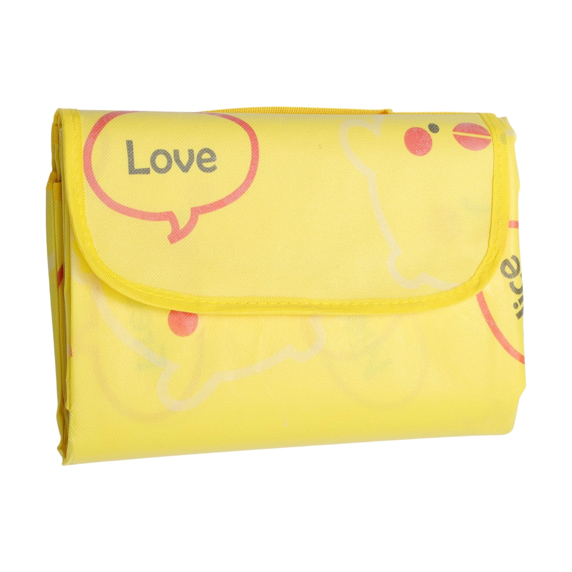 Unique Bargains Picnic Blanket Beach Mat Lightweight with Handle Yellow 150x100