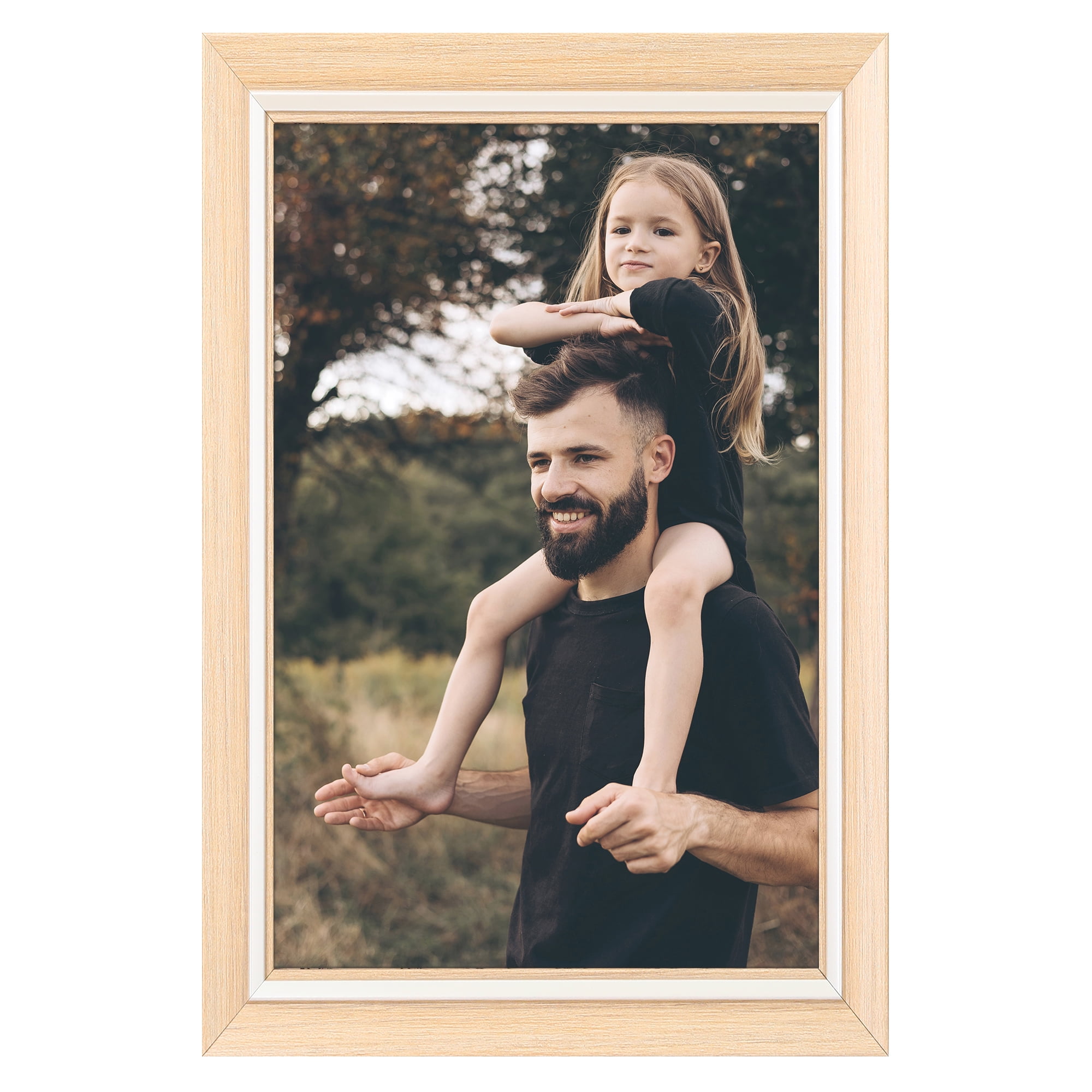 Unique Bargains Picture Frame Display Photo Frame with Corner Wood Grain Color 4x6"