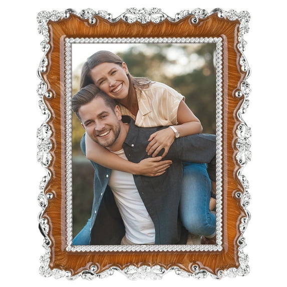 Unique Bargains Picture Frame Luxury Photo Frames Coffee 5x7