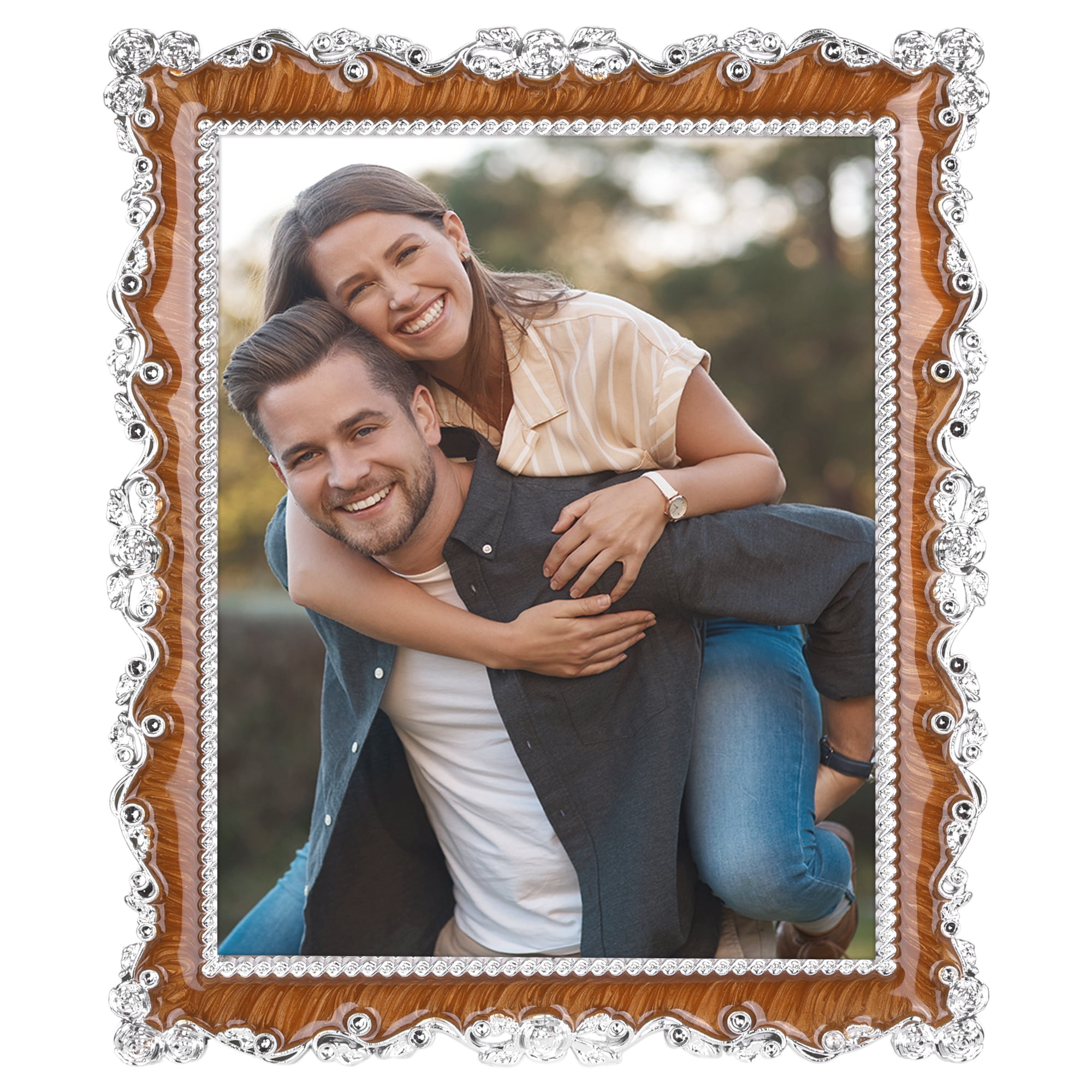 Unique Bargains Picture Frame Luxury Photo Frames Coffee 7x10