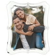thumbnail image 1 of Unique Bargains Picture Frame Pearl Plated Photo Frame for Tabletop Display Silver 7x10 in, 1 of 6