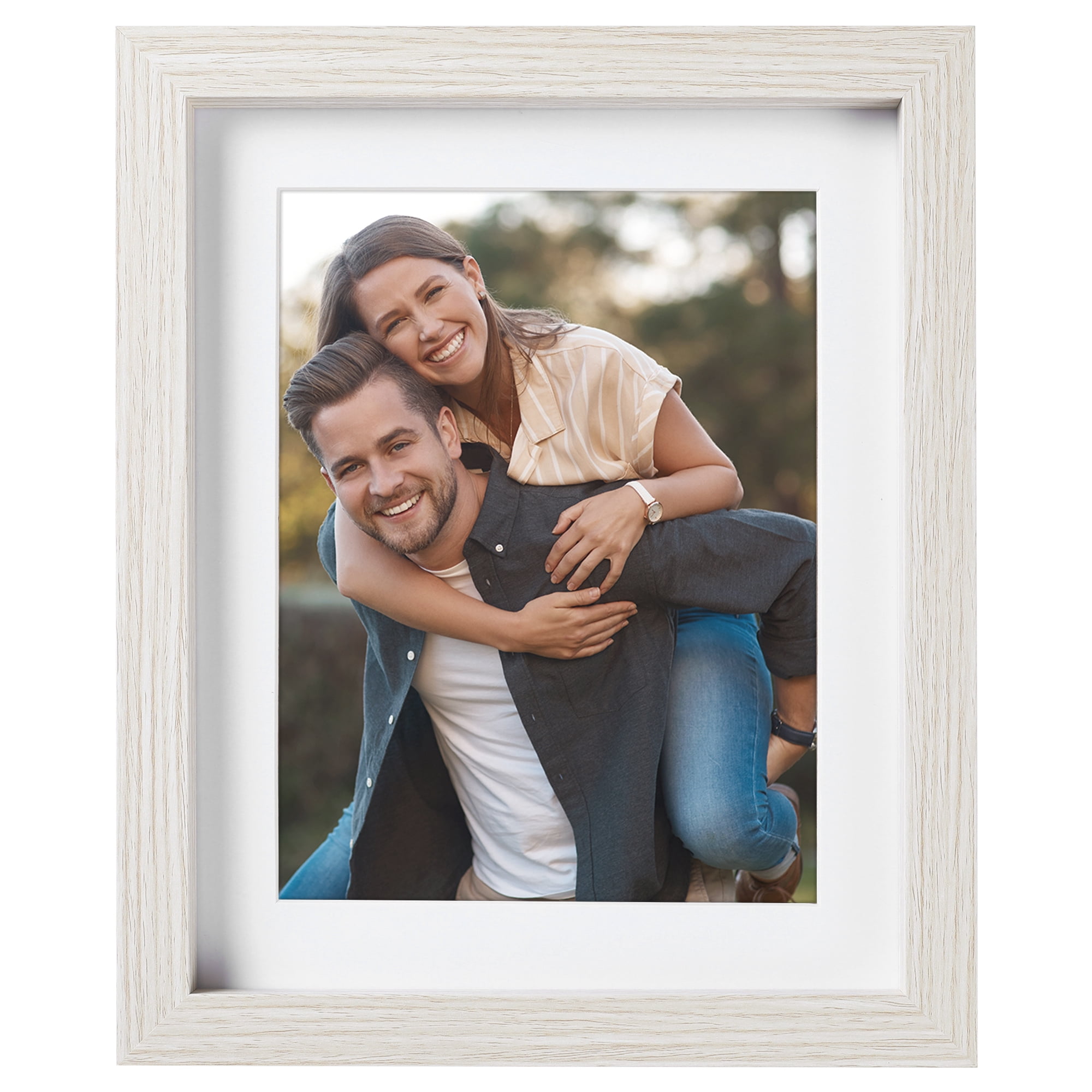 Unique Bargains Picture Frame Rustic Texture Frame Distressed Farmhouse Beige 6x8