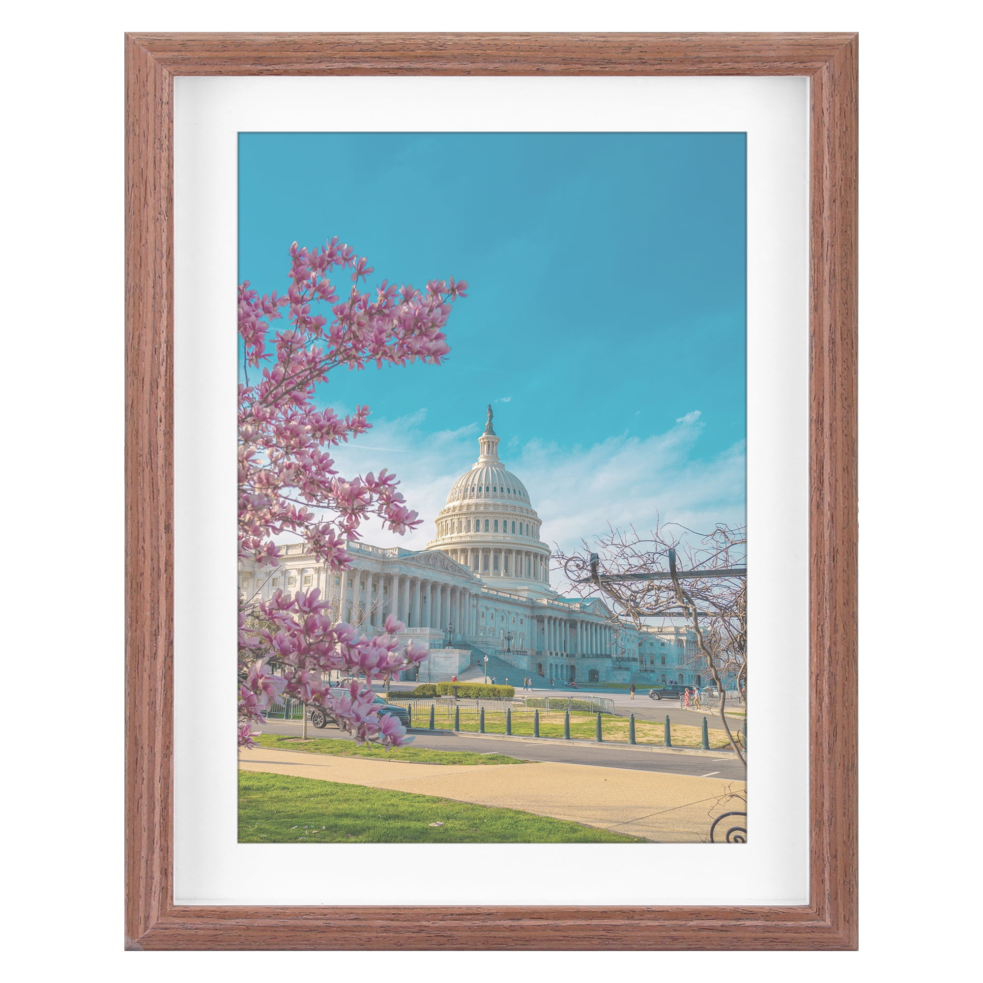 Unique Bargains Picture Frame for Photos Modern Frames 8x10 Walnut Color