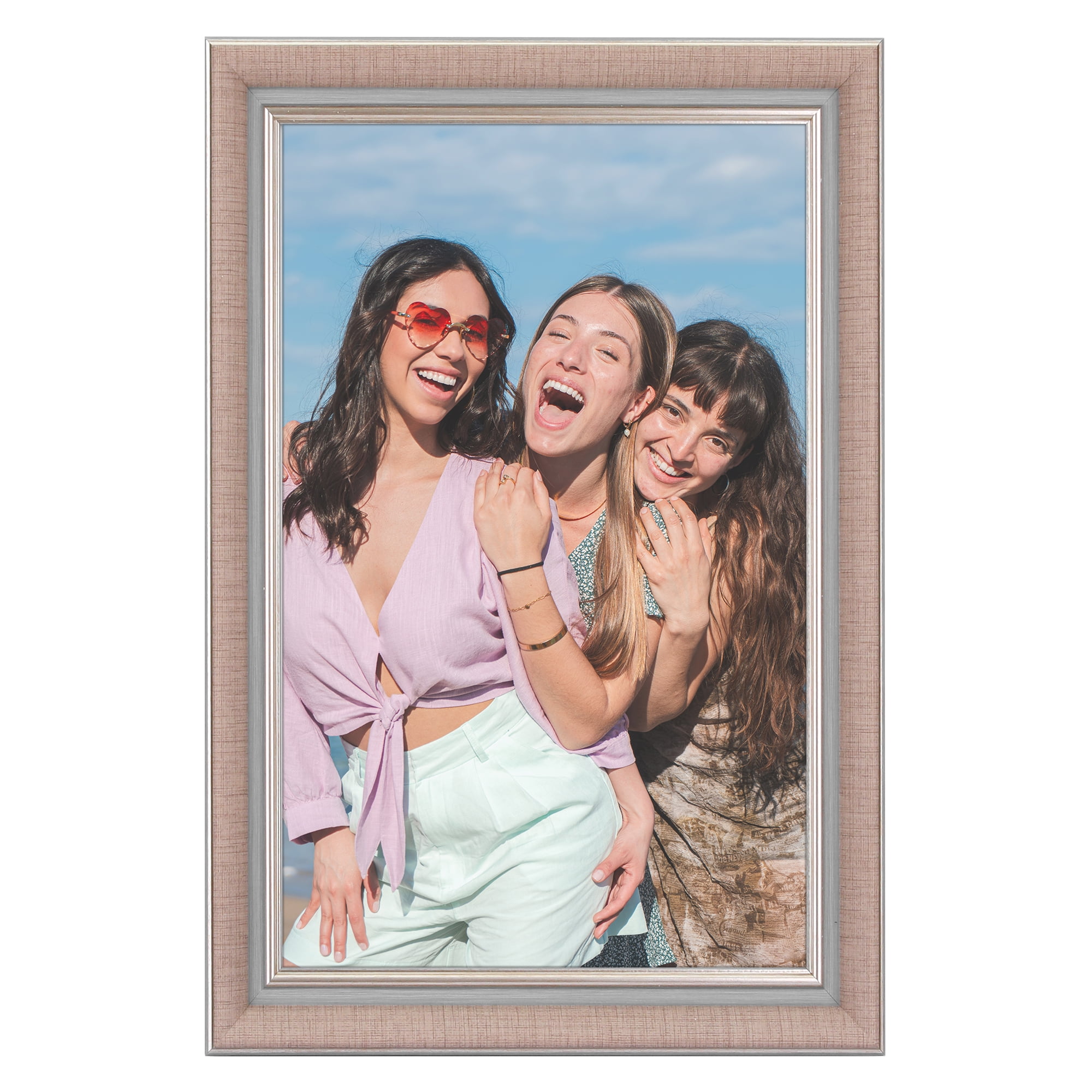 Unique Bargains Picture Frame for Tabletop Wall Hanging Art Photo Frame Grey 4x6